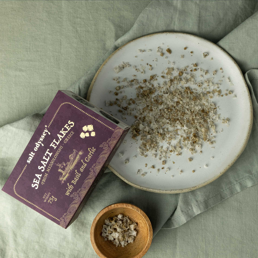 Salt Odyssey Salt Basil & Garlic Salt Flakes 75g