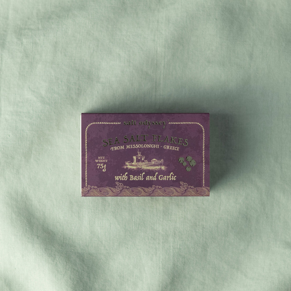 Salt Odyssey Salt Basil & Garlic Salt Flakes 75g